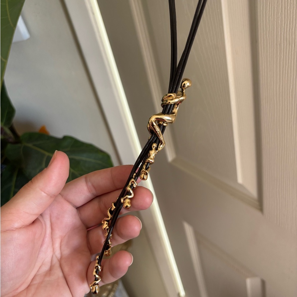 UNO de 50 Gold and Black Cord Necklace - Picture 10 of 12